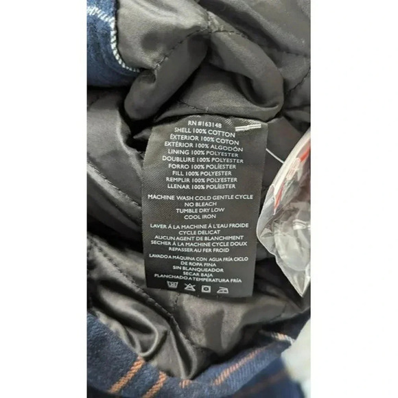 Slate & Stone Men's Blue Plaid Flannel Shirt Jacket Size M (MSRP $398) - Picture 7 of 7